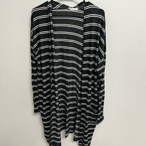 Reborn Black and White Striped Cardigan